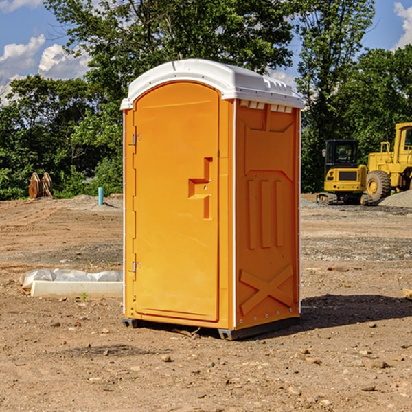 how often are the portable restrooms cleaned and serviced during a rental period in Interlaken